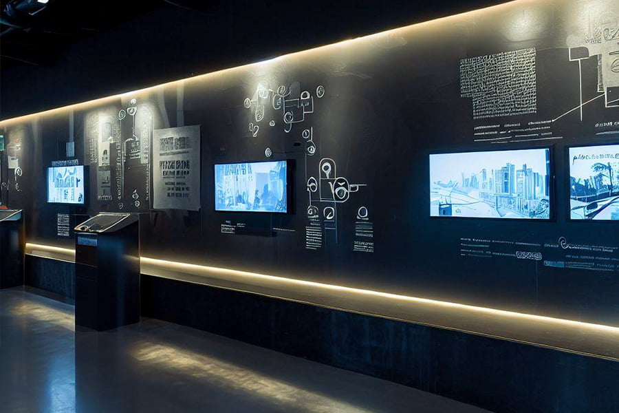现代化展厅设计，智慧国企产品展馆，高科技数字展厅