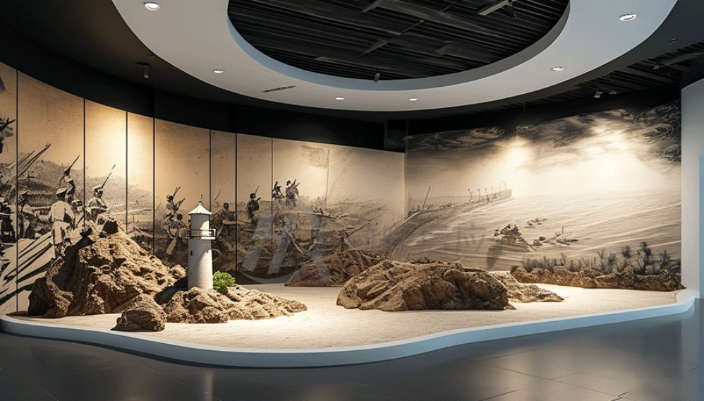 国防教育基地设计哪家好? 前呼后应智慧国防展厅地面互动设备